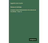 Notes et Articles: Comptes rendus hebdomadaires des séances de l'Académie - Tome 12