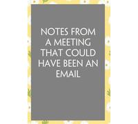 Notes From A Meeting That Could Have Been An Email: Funny Sarcastic Sayings Notebook for Friends, Boss, Office, Family, Employees, Thanksgiving, Christmas (110 pages/ 6"x9")