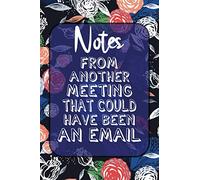 Notes From Another Meeting That Could Have Been An Email: Funny Lined Coworker Notebook Meeting Notes - Office Notebook 6 x 9 inches - 120 Pages
