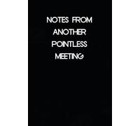 Notes From Another Pointless Meeting: Funny Quote Notebook Gift for New Job, Office, Friends, Employees, Family, Teachers, School, Teammates (Size 6 x 9 inch)