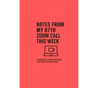 Notes From My 87th Zoom Call This Week: A Sarcastic Lined Notebook for Pointless Virtual Meetings: The perfect funny work notebook for surviving ... video meetings, and digital small talk.