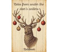 Notes from under the deer's antlers: Retro line Christmas notebook