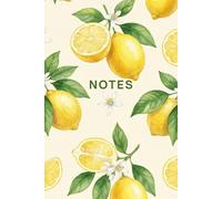Notes: Lemon Notebook: Lined Journal 6x9 Inches | 120 Pages for Writing, Note Taking and Journaling | Aesthetic Lemon and Fruit Pattern Cover | Cute Notebook Gift for Women, Teens and Girls