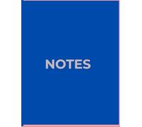 NOTES: Lined Notebook for Work and College, Minimalist Deep Navy Blue Cover, 120 Pages, College Ruled, 8x11 Inches