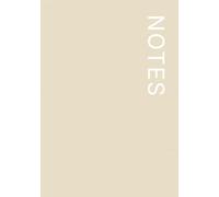 NOTES Notebook - 7×10 Inches - Minimalist Unlined Journal | Aesthetic Plain Notebook for Writing, Sketching, and Everyday Use: 120 Unlined Pages, Matte Softcover - Korean Pastel: Warm Sand