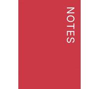 NOTES Notebook - 7×10 Inches - Minimalist Unlined Journal | Aesthetic Plain Notebook for Writing, Sketching, and Everyday Use: 120 Unlined Pages, ... Color Pop Collection: Crimson Red- Lina Pages