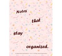 Notes That Stay Organized Notebook: A College-Ruled Lined Notebook - 8.5×11, 120 Pages, Index & Page Numbers (Campus Notes Series)