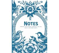 NOTES Vogel Blumen Ornament Notizbuch - Spread Your Wings Natur Journal für Gedanken Ideen: Elegantes Notizheft mit Naturmotiv für Notizen Tagebuch Journaling Schule Studium Büro