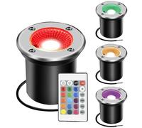 Nother AHOTSUK 4PCS 3W LED Foco Empotrable de Suelo al Aire Libre, Luz de Camino 300 Lumen, RGB 90°, para Iluminacion de Camino Jardín, IP67Impermeable(12V)