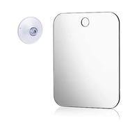 Nothers Espejo Portátil Irrompible 17x13 cm con Ventosa - EspejoPared Baño Antivaho para Afeitar y Maquillaje,Espejo de Camping, Espejo para Niños, Espejo Colgante Pequeño sin Marco