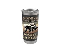 Nothing Can Stop the Honey Badger - Retro Honey Badger Lover Vaso térmico de acero inoxidable de doble pared