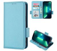 Nothing CMF - Funda de piel para teléfono 1, funda para teléfono Nothing CMF 1, cartera con tapa y función atril, cierre magnético con ranuras para tarjetas y soporte para nada CMF Phone 1 cian