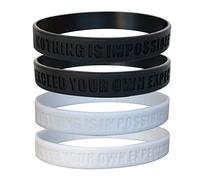 Nothing is Impossible, supera tus propias expectativas, pulseras de silicona motivacionales, pulseras de goma para fitness, entrenamientos, ejercicio, baloncesto, levantamiento, deportes de equipo