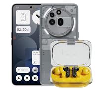 Nothing Pack Phone (3a) Pro Smartphone 12/256GB Gris + Auriculares Bluetooth Ear (a) Amarillos