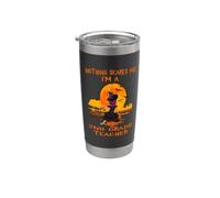 Nothing Scares Me I'm A 2nd Grade Teacher Halloween Witch Vaso térmico de acero inoxidable de doble pared