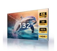NothingProjector, Pantalla de Proyector 132", con Rechazo De Luz Ambiental ALR CLR, Lenticular Sin Costuras, Marco Fijo 4K UHD 16:9, Montaje En Pared para Proyectores De Tiro Ultra Corto