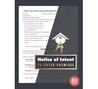 Notice of Intent to Enter Premises: Landlord Notice to Access Rental Property Forms | with Proof of Service, 60 Forms, 120 Single-Sided Pages