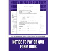 Notice to Pay or Quit Form Book: 50 Landlord Demand for Rent Forms with Affidavit of Service | 8.5 x 11 in.