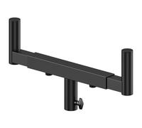 notiela Soporte de horquilla doble resistente para altavoz, ancho ajustable de 35,5 cm a 52,1 cm | Adaptador de montaje de barra de altavoz para altavoces PA / DJ con orificio de barra de 35 mm