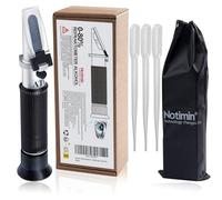 Notimin Alcoholímetro refractómetro alcohol 0 - 80% refractómetro de mano para licores, etanol destilado con agua como whisky, brandy, vodka (instrucciones en alemán).