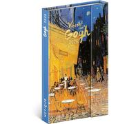 NOTIQUE Agenda de bolsillo 2026 aprox. A5, planificador semanal premium con cierre magnético, 144 páginas, calendario de tapa dura con vista mensual, planificador (Vincent van Gogh)