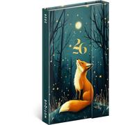 NOTIQUE Agenda de bolsillo 2026 aprox. A5, planificador semanal premium con cierre magnético, 144 páginas, calendario de tapa dura con vista mensual, planificador (zorro)
