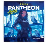 NOTIQUE Calendario de pared 2026 Anime New Pantheon, calendario de bolsillo con calendario mensual, calendario de bolsillo 30 x 30 cm (abierto 30x60)