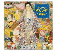 NOTIQUE Calendario de pared 2026 Gustav Klimt, calendario mensual en folleto, diseño estético 30 x 30 cm (abierto 30x60)