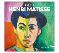 NOTIQUE Calendario de pared 2026 Henri Matisse, calendario mensual en folleto, diseño estético 30 x 30 cm (abierto 30x60)