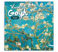 NOTIQUE Calendario de pared 2026 Vincent van Gogh, calendario mensual en folleto, diseño estético 30 x 30 cm (abierto 30x60)