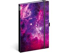 NOTIQUE Cuaderno con banda elástica a rayas, bloc de notas para mujeres y niñas adolescentes, diario diario diario cuaderno para escuela y trabajo (Galaxy)