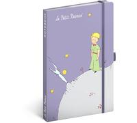 NOTIQUE Cuaderno de rayas con banda elástica, 13 x 21 cm aprox. A5, tapa dura de diseño, bloc de notas, cuaderno de notas, diario para adultos, mujeres (Principito)