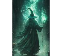 Notizbuch 160 Seiten Kariert - Magier, Fantasy-Welten, Mystische Zauberstab-Illustration.: Episches Zauberer-Design: Magische Kräfte, Dunkle Magie und ... für Rollenspiel- und Fantasy-Fans.