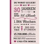Notizbuch 30 Jahre Geburtstag: Geburtstagsgeschenk für 30 jährige Frauen kleines Geschenk zum 30. Geburtstag A5 Buch liniert für Notizen als Tagebuch mit schönem Spruch zum 30th Geb. HAPPY BIRTHDAY