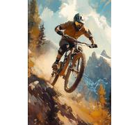 Notizbuch 80 Seiten Kariert - Mountainbike-Abenteuer und Outdoor-Action.Ideal für Trainingseinheiten, Downhill-Touren .: Für Radsportfans, ... Trail, Action.