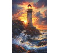 Notizbuch 80 Seiten liniert - Leuchtturm am Meer für Küstenliebhaber & Meeresfans. Reise Notizbuch.: Liniertes Journal mit stimmungsvollem ... Inspirationen rund um Meer & Sonnenuntergang
