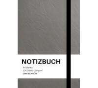 Notizbuch A4 blanko grau - 100 Seiten Soft Cover - FSC Papier: Notebook A4 weißes Papier unliniert - 90g/m²