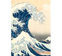 Notizbuch A4 blanko Hardcover Japan - Motiv Die große Welle vor Kanagawa - Katsushika Hokusai - 100 Seiten - FSC Papier: Notebook Journal Diary A4 weißes Papier unliniert 90g/m² - Geschenkidee