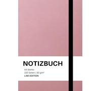 Notizbuch A4 blanko rosa - 100 Seiten Soft Cover - FSC Papier: Notebook A4 weißes Papier unliniert - 90g/m²