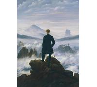 Notizbuch A4 kariert - 100 Seiten Soft Cover - Caspar David Friedrich: Der Wanderer über dem Nebelmeer: Notebook A4 Karo - 90g/m² kariertes Papier