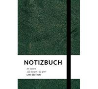 Notizbuch A4 kariert - 100 Seiten Soft Cover grün - FSC Papier: Notebook A4 Karo - 90g/m² kariertes Papier