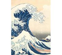 Notizbuch A4 kariert - 100 Seiten Soft Cover - Hokusai: Die große Welle vor Kanagawa: Notebook A4 Karo - 90g/m² - FSC Papier - Katsushika Hokusai