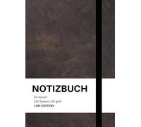Notizbuch A4 kariert - 100 Seiten Soft Cover schwarz - FSC Papier: Notebook A4 Karo - 90g/m² kariertes Papier