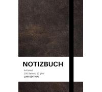 Notizbuch a4 liniert schwarz 100 seiten: Notebook a4 90g m