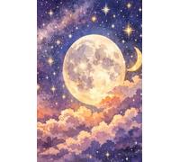 Notizbuch A5 Hardcover Dotted: 139 Seiten | Minimalistisches Design | Notizen | Journal | Schreibheft | Tagebuch | Skizzenbuch | Kladde | Sonne-Mond-Sterne-Cover