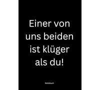 Notizbuch A5 liniert - Schwarzes Cover mit Spruch: Frech, minimalistisch & smart - ideales Geschenk für Büro, Schule & Alltag