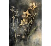 Notizbuch Botanical Mystic Gothic Flower: Mystisches Notizbuch im botanisch-gotischen Stil | 120 punktkarierte Seiten (Dot Grid) | Großes Format 8,5x11 Zoll (ähnlich A4) | Für Notizen, Träume & Ideen