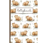 Notizbuch Capybara: Wasserschwein Buch für Notizen süsse Capybaras auf Notizheft A5 liniert als Tagebuch und Schreibheft Geschenk mit Südamerika Meerschweinchen Motiv dem größten Nagetier der Welt
