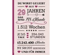 Notizbuch für Frauen 29 Jahre: Geburtstagsgeschenk für 29 Jährige kleines Geschenk zum 29. Geburtstag A5 Buch liniert für Notizen als Tagebuch mit schönem Spruch zum 29th Geb. HAPPY BIRTHDAY