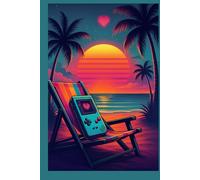 Notizbuch - Gamingliebe am Strand: Dein cooles blanko DIN A5 Hardcover Notizbuch für wilde Ideen
